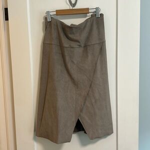 Micro fibre skirt with laser cut edging